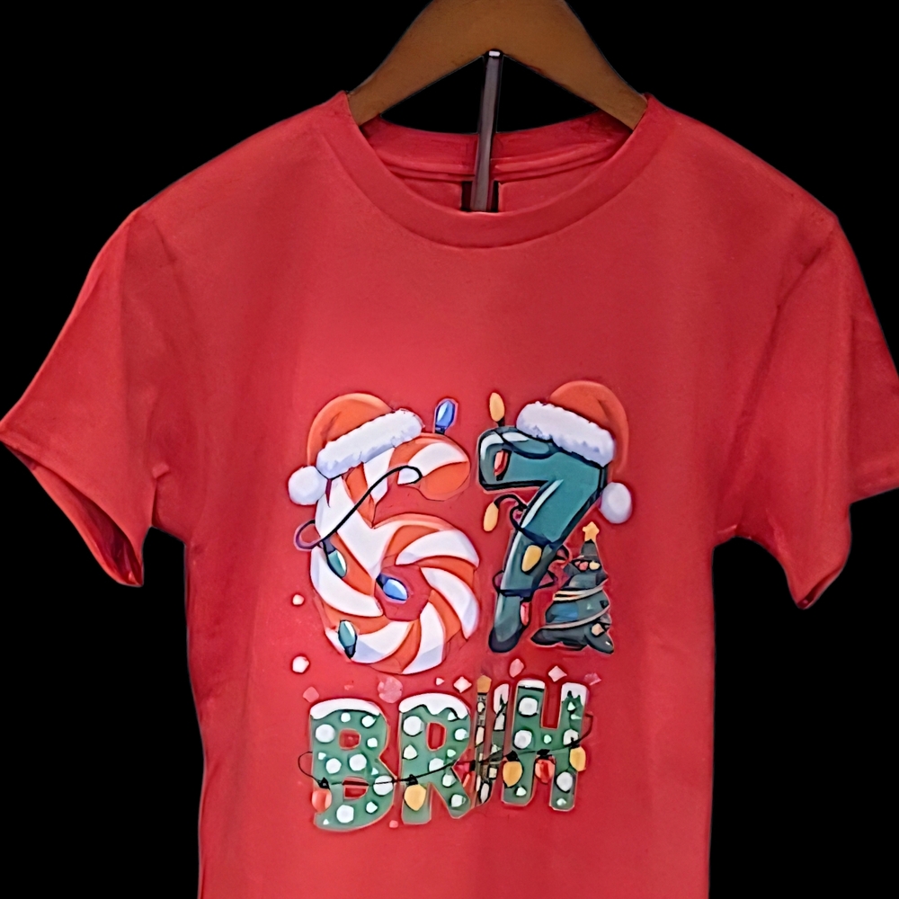 Festive 6 7 Red Kids Shirt